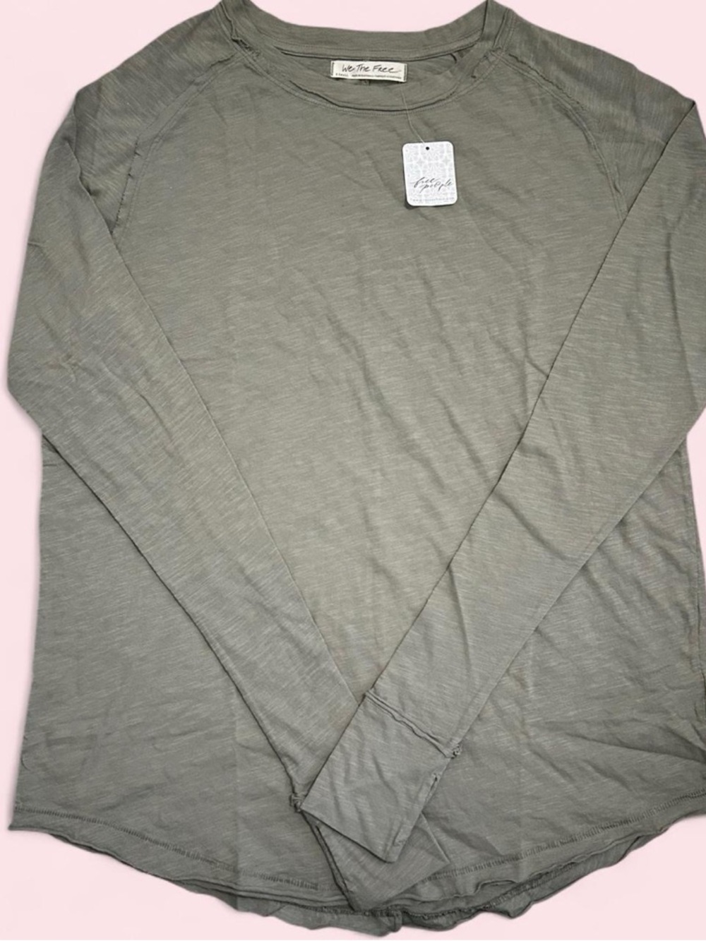 We The Free Long-Sleeve Crewneck Tee - Olive Green